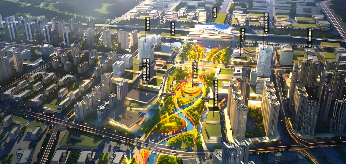 玉都新区规划效果图